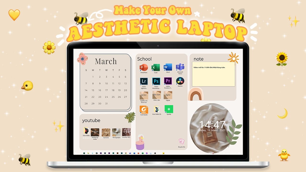 GIAO DIỆN LAPTOP AESTHETIC SIÊU NGẦU, BẠN ĐÃ THỬ CHƯA I CUSTOMIZE AESTHETIC LAPTOP